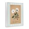 Stupell Industries White Flower Green Stripes Framed Giclee, design by Lettered and Lined